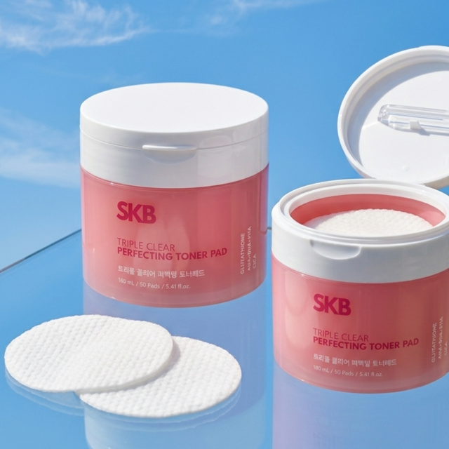 [BUNDLE OF 2] SKB Triple Clear Perfecting Toner Pad  50 Pads - 160mL / 트리플 클리어 퍼펙팅 토너패드